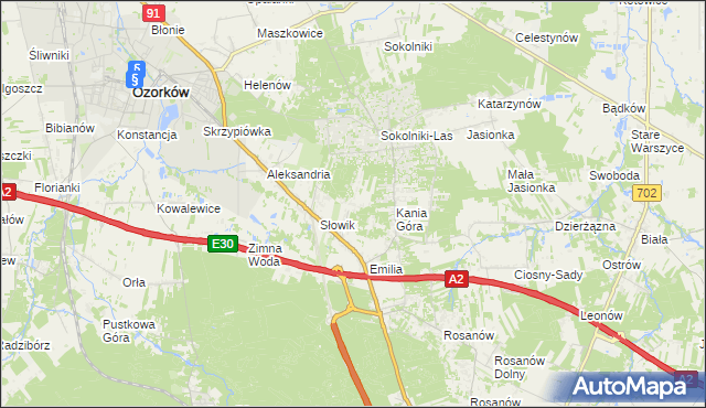 mapa Adolfów gmina Zgierz, Adolfów gmina Zgierz na mapie Targeo