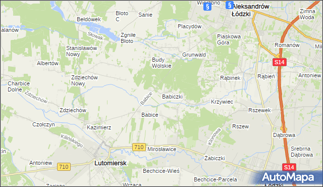 mapa Babiczki, Babiczki na mapie Targeo
