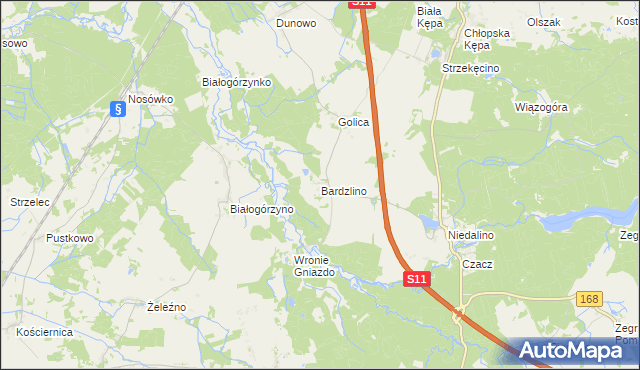 mapa Bardzlino, Bardzlino na mapie Targeo
