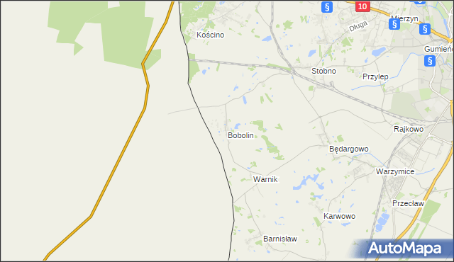 mapa Bobolin gmina Kołbaskowo, Bobolin gmina Kołbaskowo na mapie Targeo