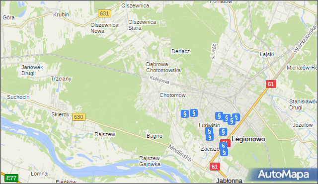 mapa Chotomów, Chotomów na mapie Targeo