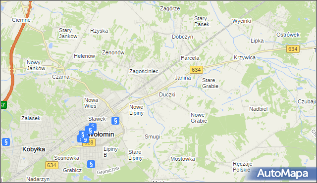 mapa Duczki, Duczki na mapie Targeo