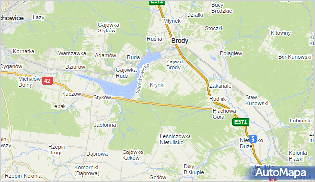 mapa Gajówka Krynki, Gajówka Krynki na mapie Targeo