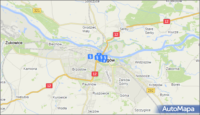 mapa Głogów, Głogów na mapie Targeo