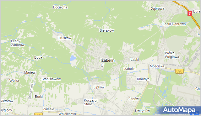 mapa Izabelin C, Izabelin C na mapie Targeo