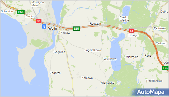 mapa Jagniątkowo, Jagniątkowo na mapie Targeo