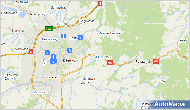 mapa Jaszkówka, Jaszkówka na mapie Targeo