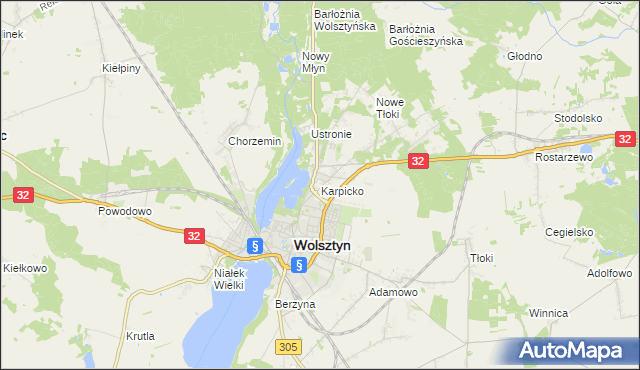 mapa Karpicko, Karpicko na mapie Targeo