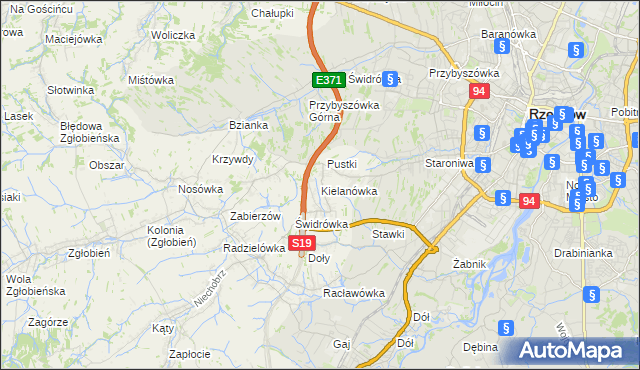 mapa Kielanówka, Kielanówka na mapie Targeo