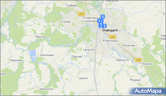 mapa Łęczynko, Łęczynko na mapie Targeo