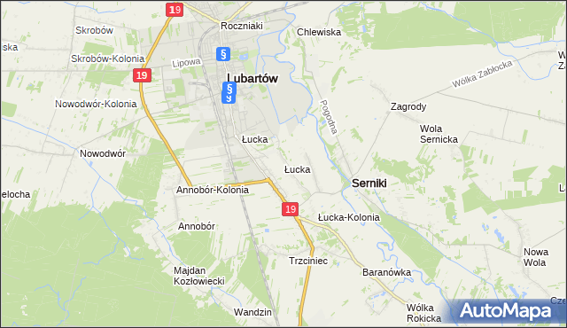 mapa Łucka, Łucka na mapie Targeo