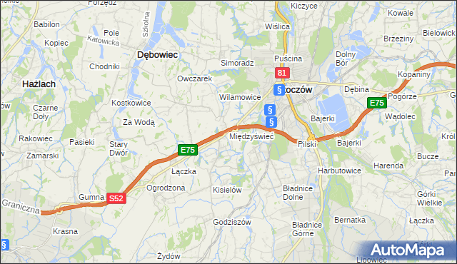 mapa Międzyświeć, Międzyświeć na mapie Targeo