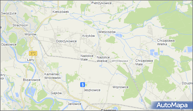 mapa Nadolice Wielkie, Nadolice Wielkie na mapie Targeo