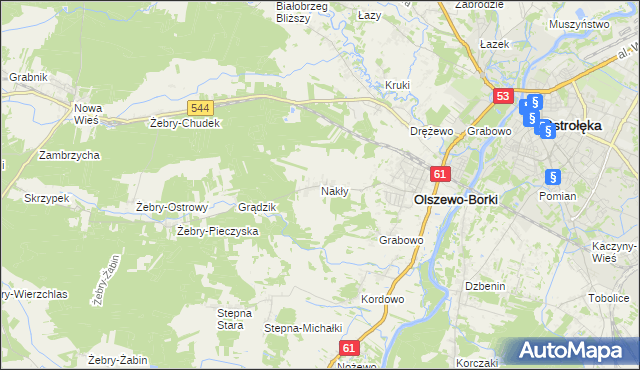 mapa Nakły, Nakły na mapie Targeo