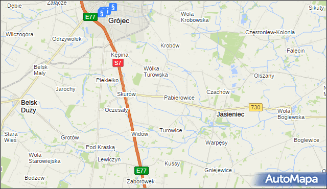 mapa Pabierowice, Pabierowice na mapie Targeo