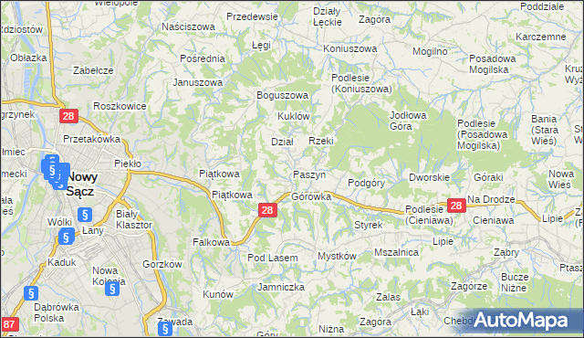 mapa Paszyn, Paszyn na mapie Targeo