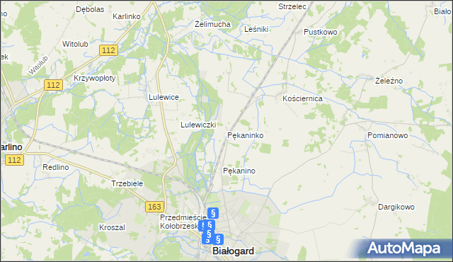 mapa Pękaninko, Pękaninko na mapie Targeo