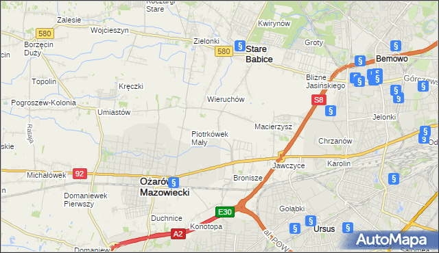 mapa Piotrkówek Duży, Piotrkówek Duży na mapie Targeo