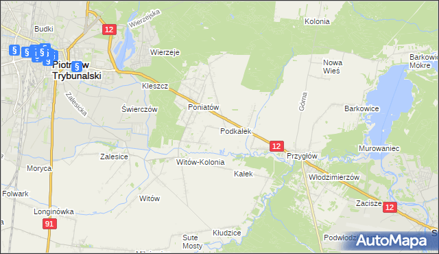 mapa Podkałek, Podkałek na mapie Targeo