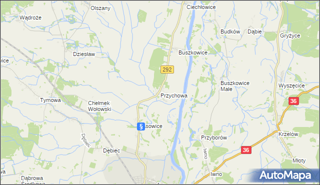 mapa Przychowa, Przychowa na mapie Targeo