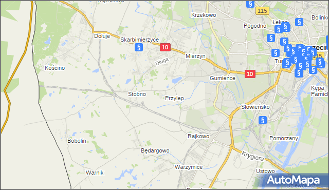 mapa Przylep, Przylep na mapie Targeo