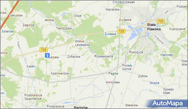 mapa Rosławowice, Rosławowice na mapie Targeo