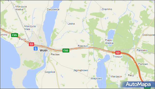 mapa Rzeczyn, Rzeczyn na mapie Targeo