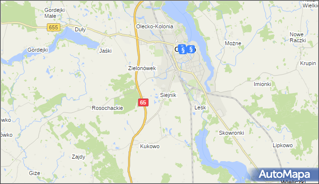 mapa Siejnik, Siejnik na mapie Targeo