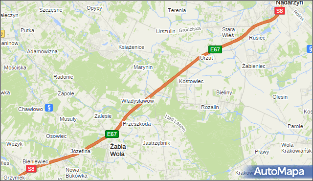 mapa Siestrzeń, Siestrzeń na mapie Targeo