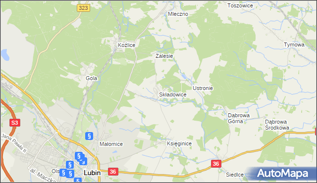 mapa Składowice, Składowice na mapie Targeo