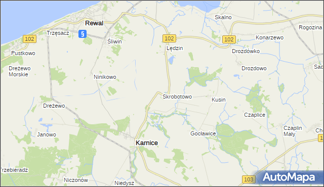 mapa Skrobotowo, Skrobotowo na mapie Targeo