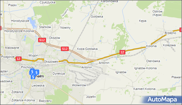 mapa Srebrzyszcze, Srebrzyszcze na mapie Targeo