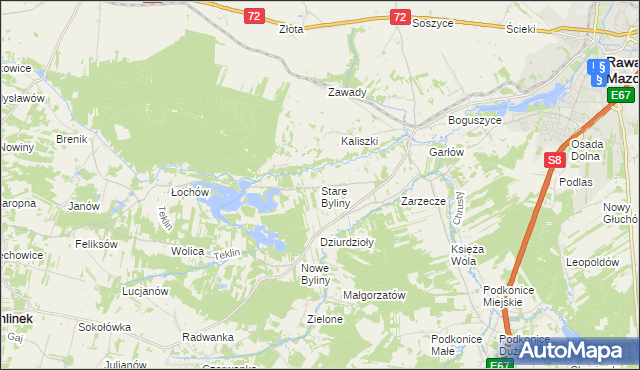 mapa Stare Byliny, Stare Byliny na mapie Targeo