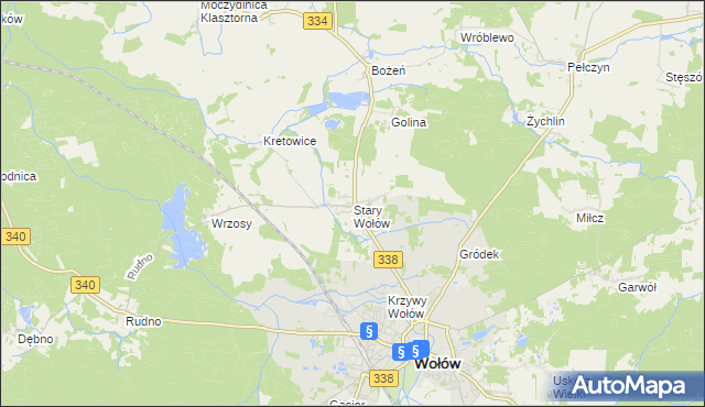 mapa Stary Wołów, Stary Wołów na mapie Targeo
