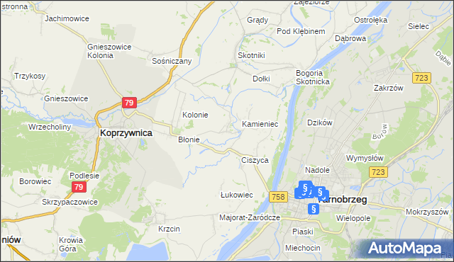 mapa Świężyca, Świężyca na mapie Targeo