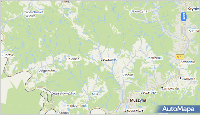 mapa Szczawnik, Szczawnik na mapie Targeo