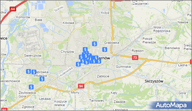 mapa Tarnów, Tarnów na mapie Targeo