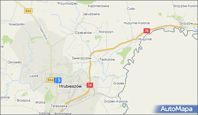 mapa Teptiuków, Teptiuków na mapie Targeo