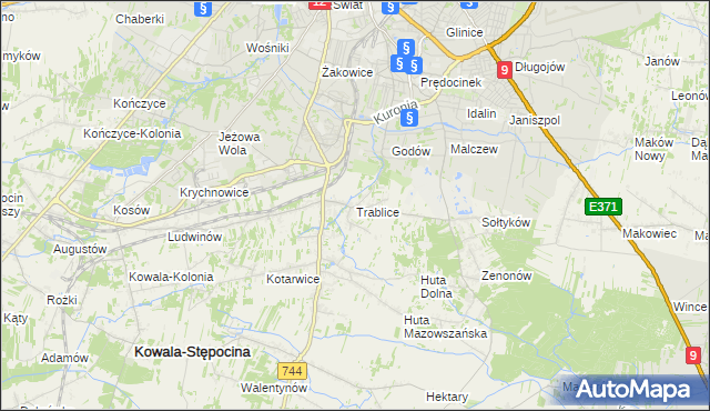 mapa Trablice, Trablice na mapie Targeo