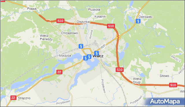 mapa Wałcz, Wałcz na mapie Targeo