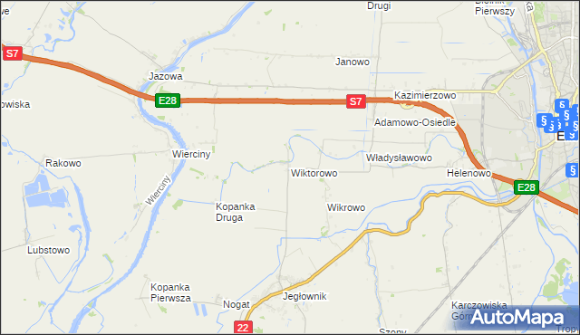 mapa Wiktorowo gmina Gronowo Elbląskie, Wiktorowo gmina Gronowo Elbląskie na mapie Targeo