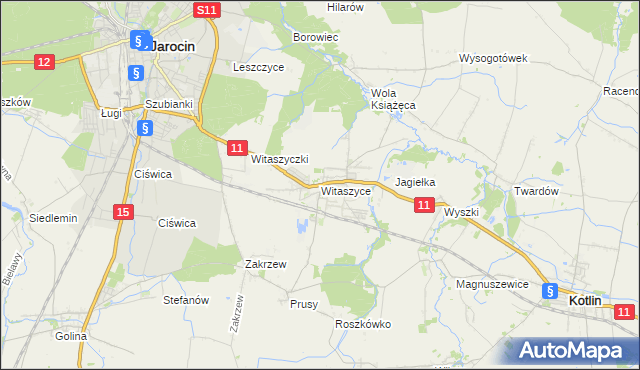 mapa Witaszyce, Witaszyce na mapie Targeo