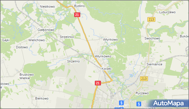 mapa Włynkówko, Włynkówko na mapie Targeo