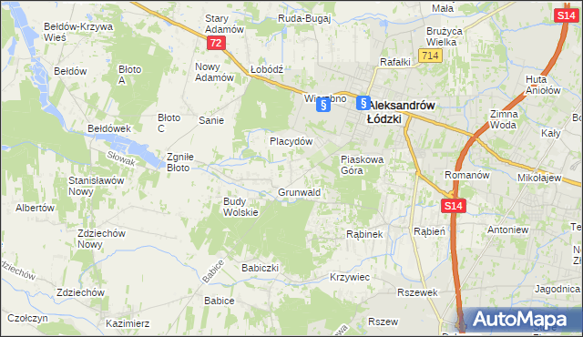 mapa Wola Grzymkowa, Wola Grzymkowa na mapie Targeo