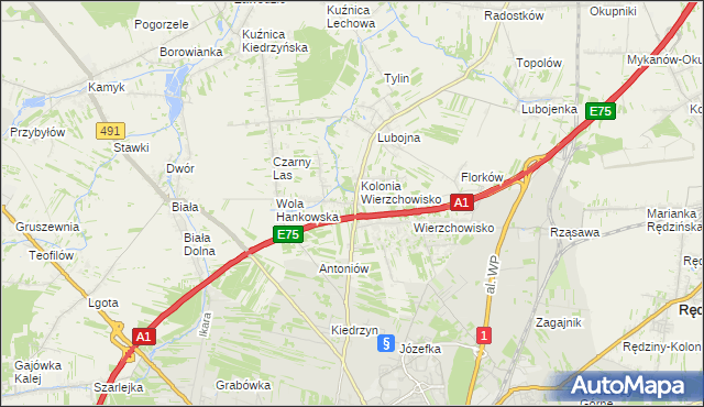 mapa Wola Kiedrzyńska, Wola Kiedrzyńska na mapie Targeo