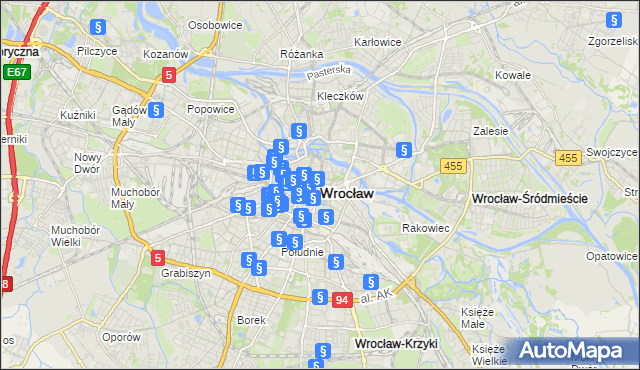 mapa Wrocławia, Wrocław na mapie Targeo