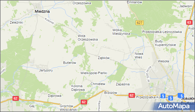 mapa Ząbków, Ząbków na mapie Targeo