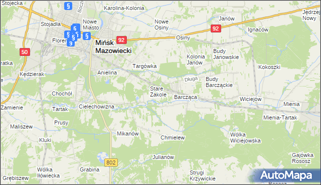 mapa Zakole-Wiktorowo, Zakole-Wiktorowo na mapie Targeo