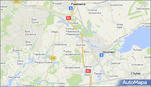 mapa Zbytków, Zbytków na mapie Targeo