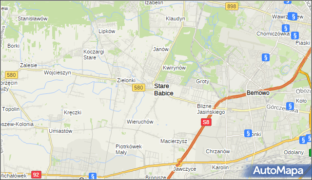 mapa Babice Nowe, Babice Nowe na mapie Targeo
